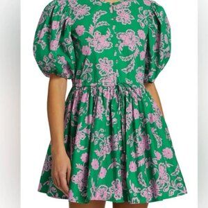 Xirena Aurie cotton puff sleeve mini dress